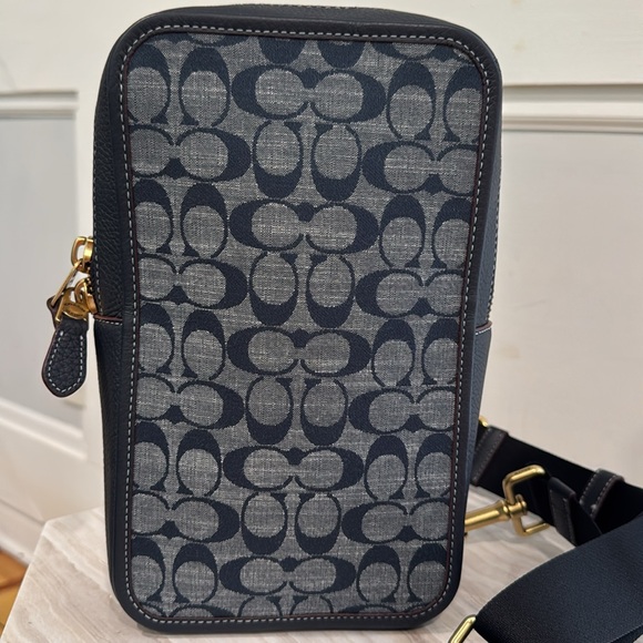 Coach Bag Denim Signature Crossbody Fanny Messenger - Picture 4 of 17
